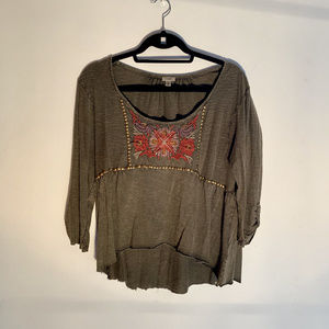 Ecote Embroidered bohemian top